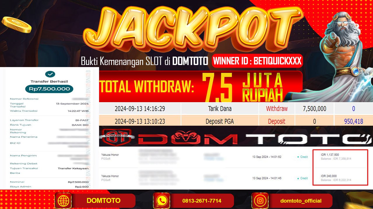 JACKPOT SLOT YAKUZA HONOR 13 SEPTEMBER 2024